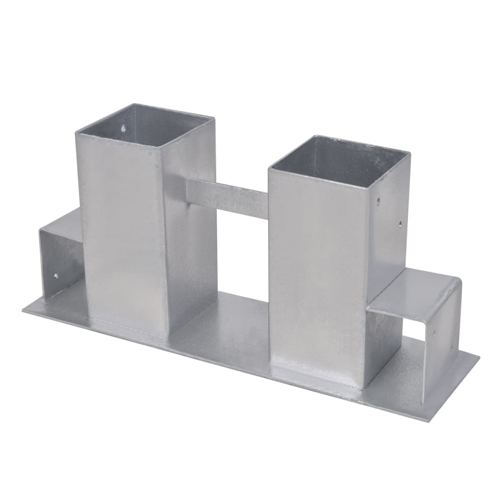 vidaXL Firewood Stacking Aids 8 pcs Steel Silver