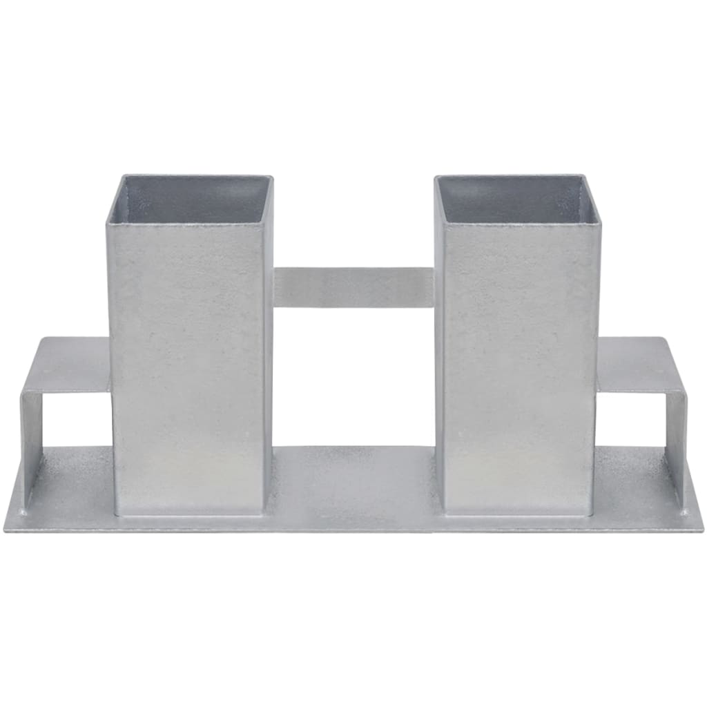 vidaXL Firewood Stacking Aids 12 pcs Steel Silver