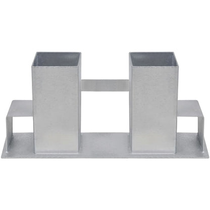 vidaXL Firewood Stacking Aids 12 pcs Steel Silver