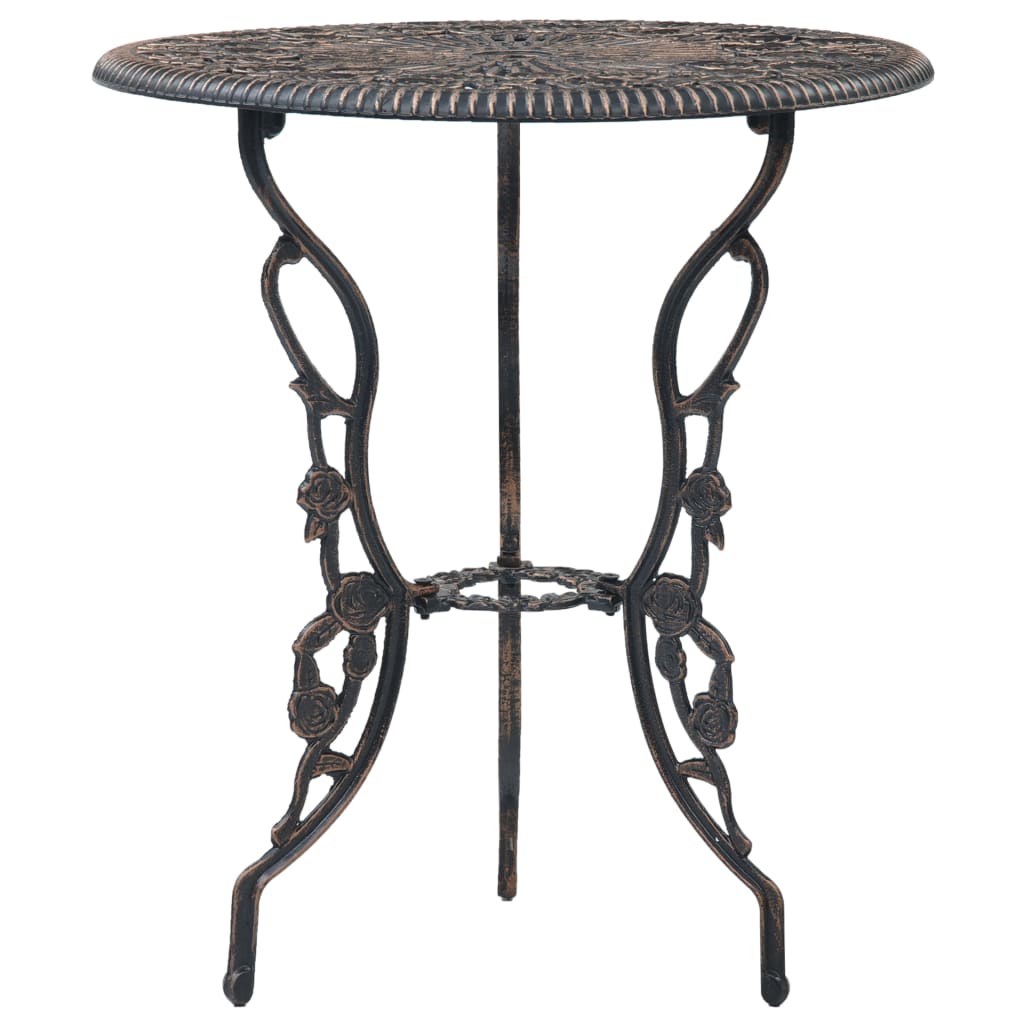 vidaXL Bistro Set | Bronze | Cast Aluminium | Compact | Durable | Bistro Set