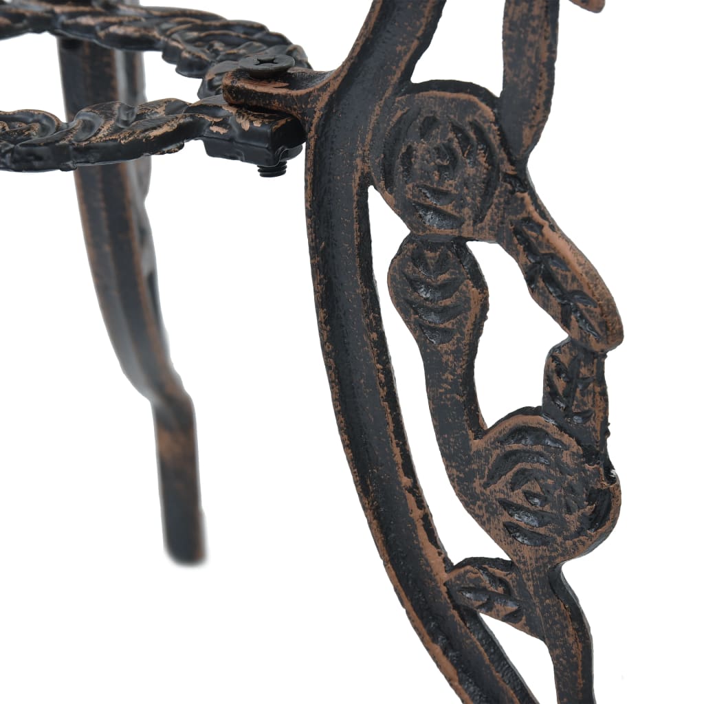 vidaXL Bistro Set | Bronze | Cast Aluminium | Compact | Durable | Bistro Set