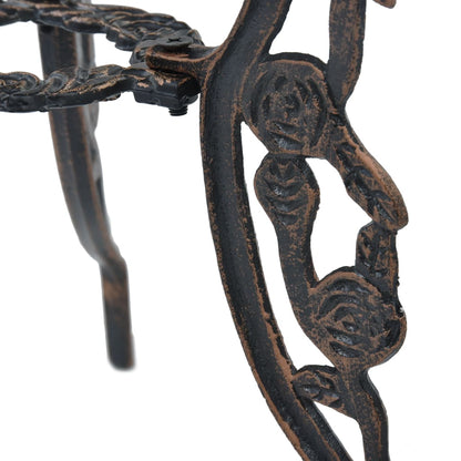 vidaXL Bistro Set | Bronze | Cast Aluminium | Compact | Durable | Bistro Set