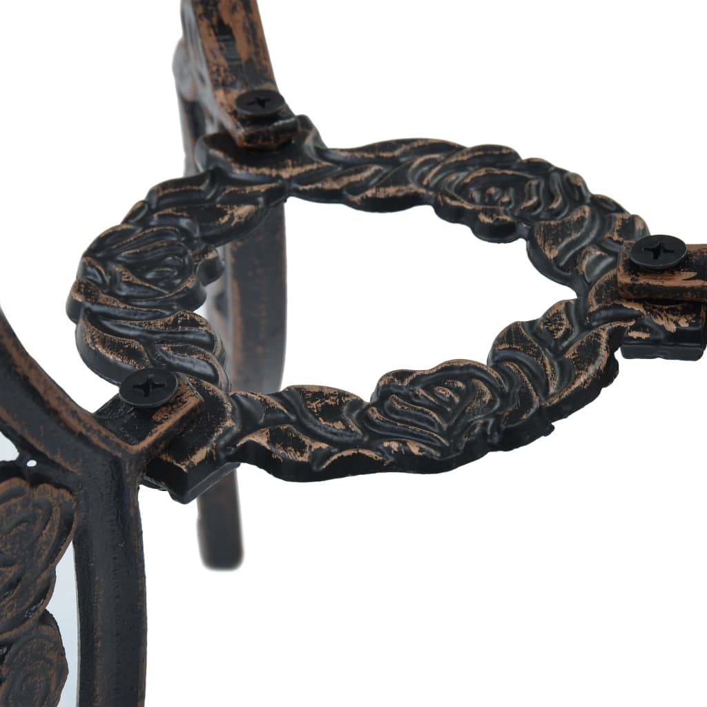 vidaXL Bistro Set | Bronze | Cast Aluminium | Compact | Durable | Bistro Set