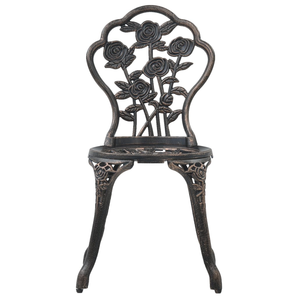 vidaXL Bistro Set | Bronze | Cast Aluminium | Compact | Durable | Bistro Set