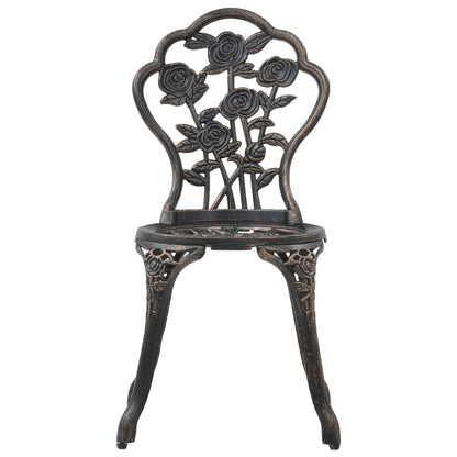 vidaXL Bistro Set | Bronze | Cast Aluminium | Compact | Durable | Bistro Set