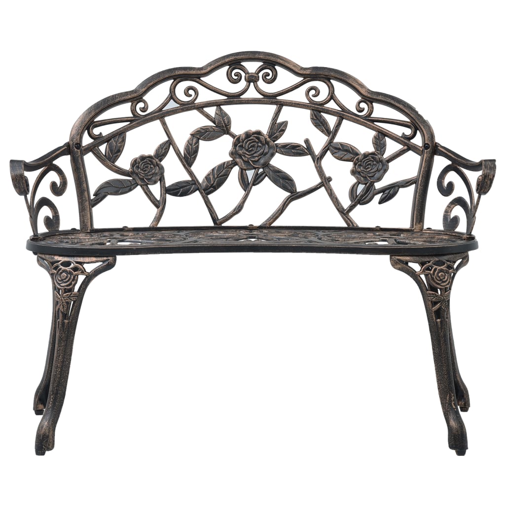 vidaXL Bistro Bench | Bronze | Cast Aluminium, Cast Iron | Medium | Sturdy