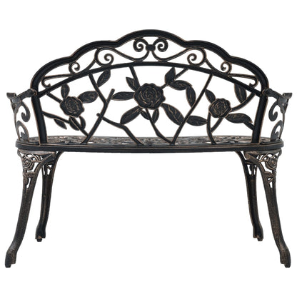 vidaXL Bistro Bench | Bronze | Cast Aluminium, Cast Iron | Medium | Sturdy