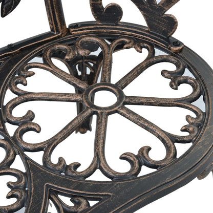 vidaXL Bistro Bench | Bronze | Cast Aluminium, Cast Iron | Medium | Sturdy