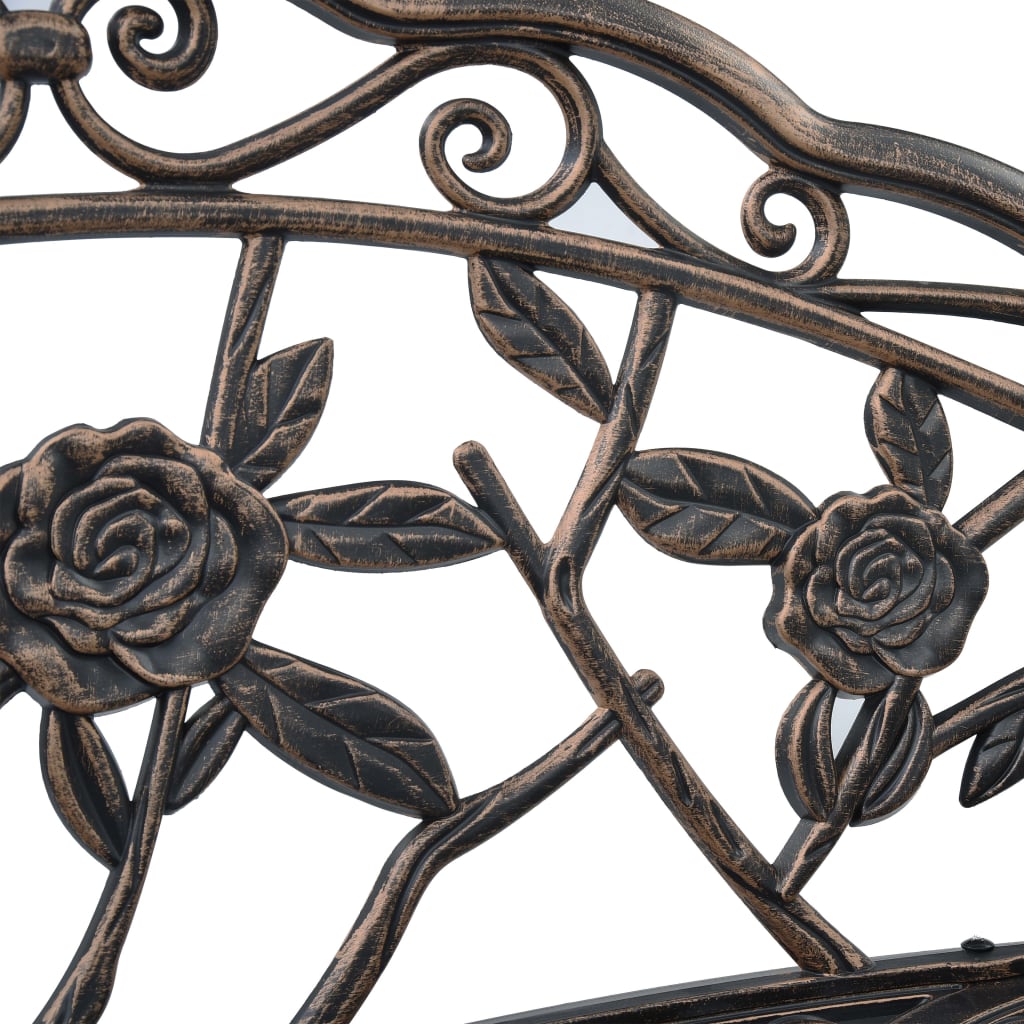 vidaXL Bistro Bench | Bronze | Cast Aluminium, Cast Iron | Medium | Sturdy
