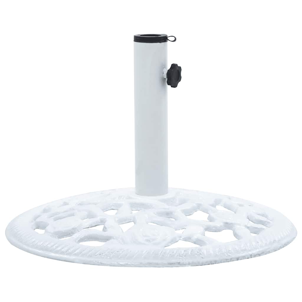 vidaXL Umbrella Base White 12 kg 48 cm Cast Iron