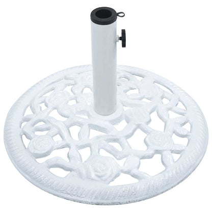 vidaXL Umbrella Base White 12 kg 48 cm Cast Iron