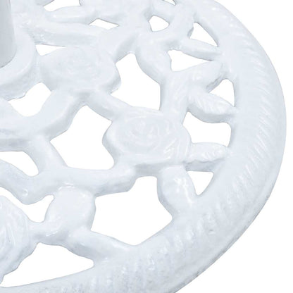 vidaXL Umbrella Base White 12 kg 48 cm Cast Iron