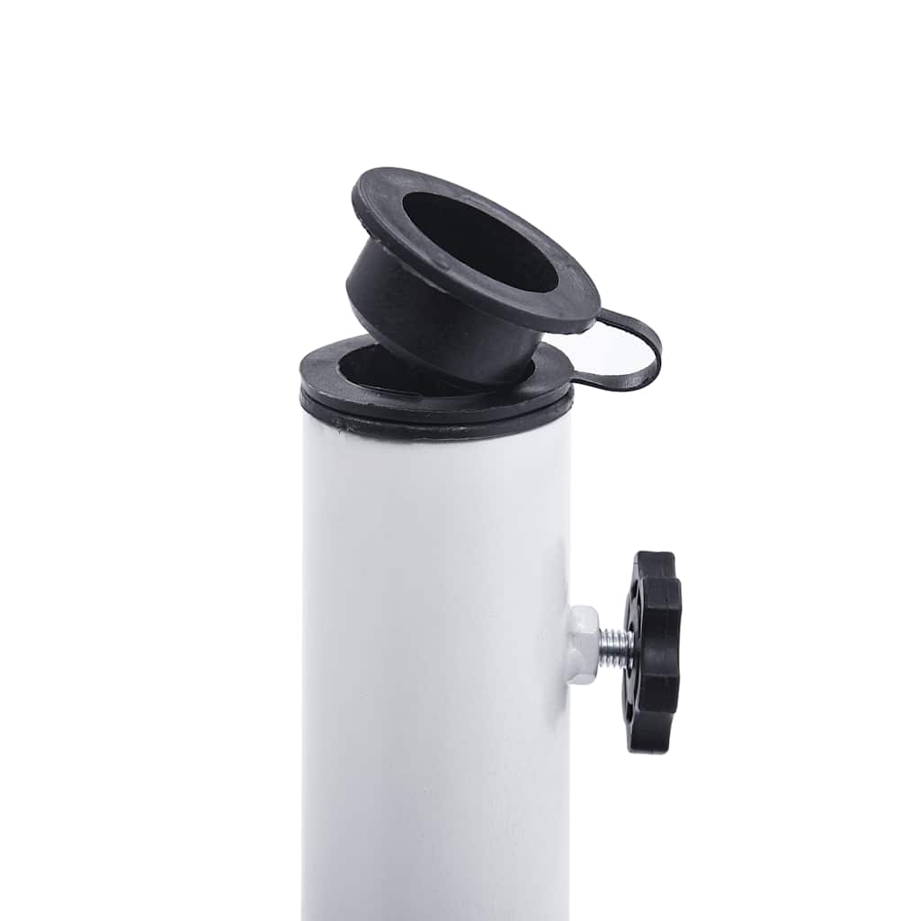 vidaXL Umbrella Base White 12 kg 48 cm Cast Iron