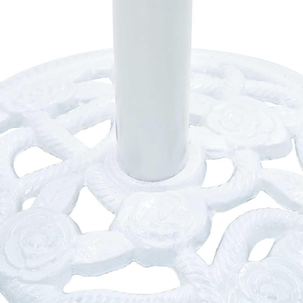 vidaXL Umbrella Base White 9 kg 40 cm Cast Iron