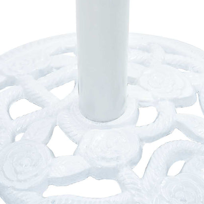 vidaXL Umbrella Base White 9 kg 40 cm Cast Iron