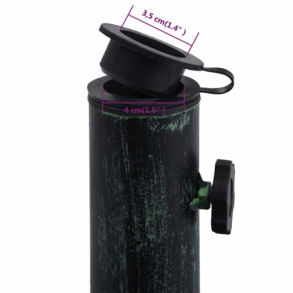 vidaXL Umbrella Base Green 12 kg 49 cm Cast Iron
