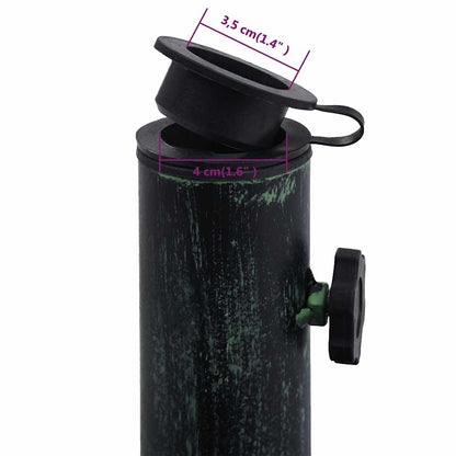 vidaXL Umbrella Base Green 12 kg 49 cm Cast Iron