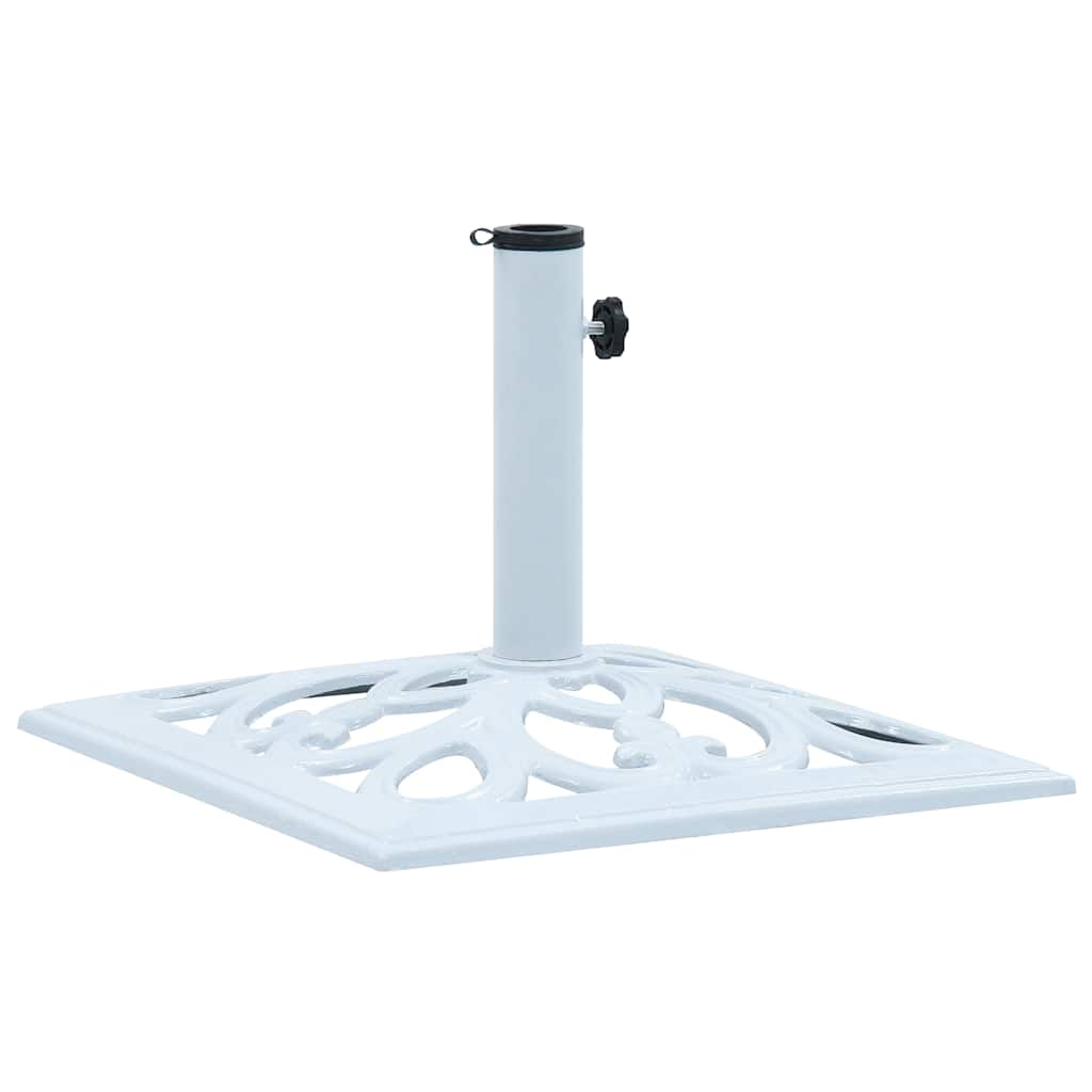 vidaXL Umbrella Base White 12 kg 49 cm Cast Iron