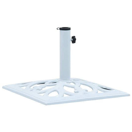 vidaXL Umbrella Base White 12 kg 49 cm Cast Iron