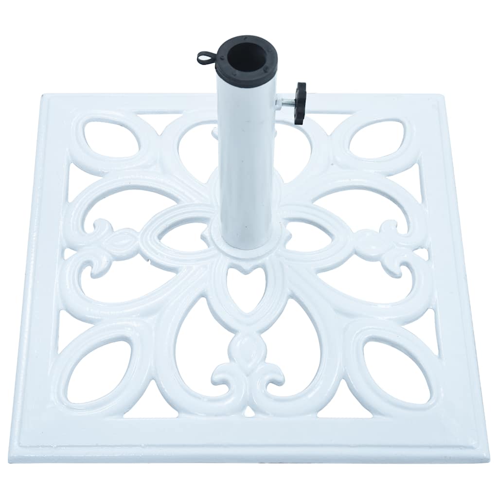 vidaXL Umbrella Base White 12 kg 49 cm Cast Iron