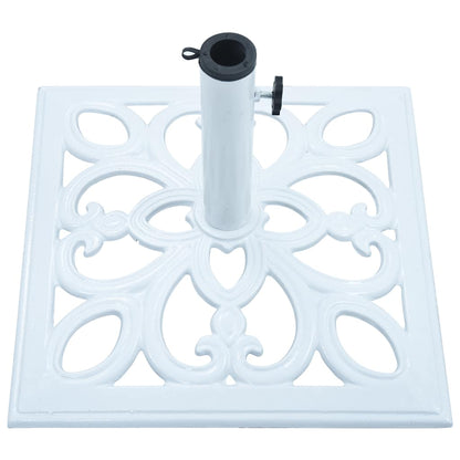vidaXL Umbrella Base White 12 kg 49 cm Cast Iron