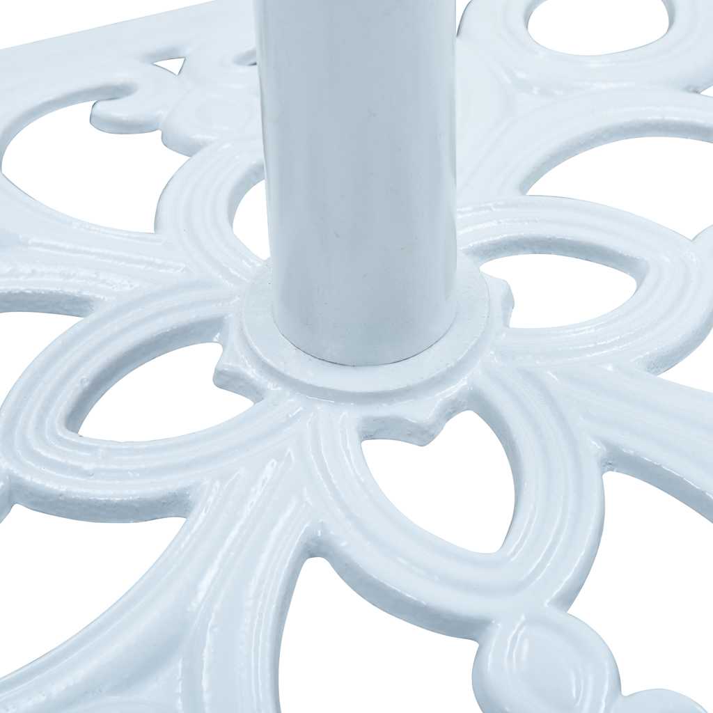 vidaXL Umbrella Base White 12 kg 49 cm Cast Iron