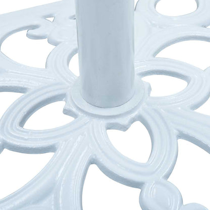 vidaXL Umbrella Base White 12 kg 49 cm Cast Iron