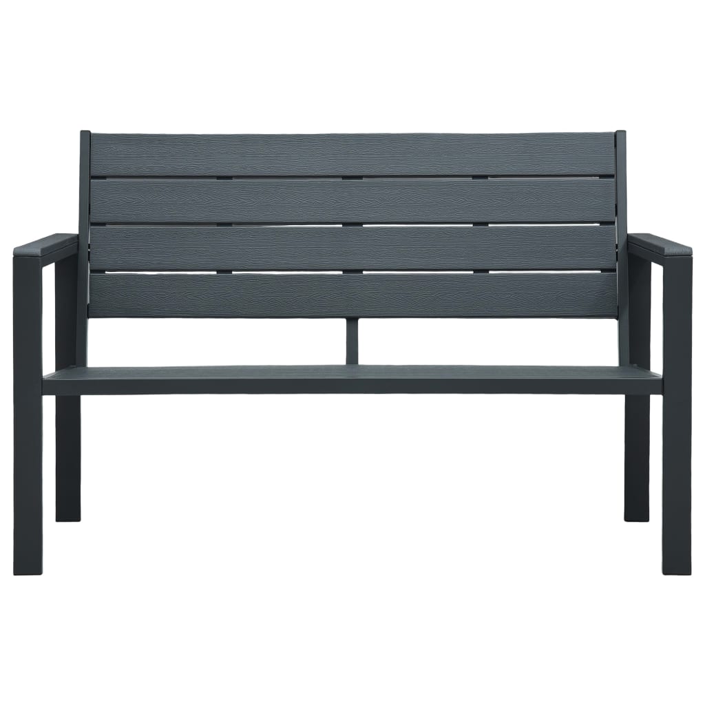 vidaXL Garden Bench | Grey | HDPE | Medium | Durable | Garden Bench