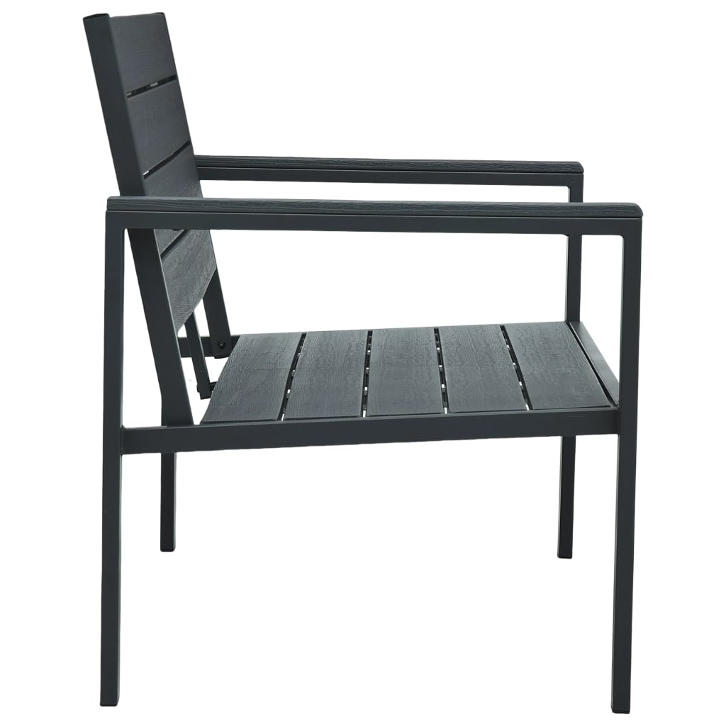 vidaXL Garden Bench | Grey | HDPE | Medium | Durable | Garden Bench