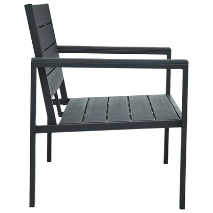 vidaXL Garden Bench | Grey | HDPE | Medium | Durable | Garden Bench