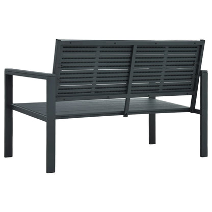 vidaXL Garden Bench | Grey | HDPE | Medium | Durable | Garden Bench