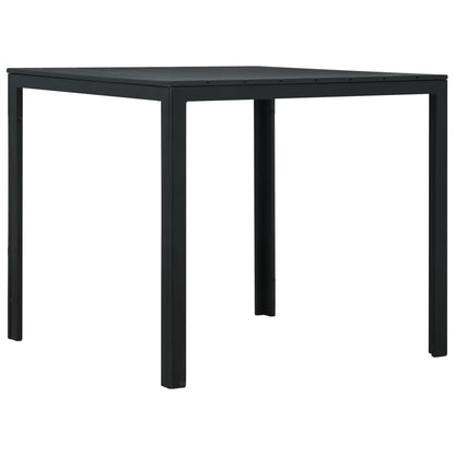 47882 vidaXL Coffee Table Black 78x78x74 cm HDPE Wood Look