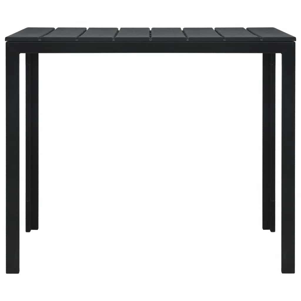 vidaXL Coffee Table Black 78x78x74 cm HDPE Wood Look