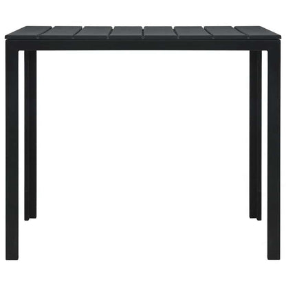 vidaXL Coffee Table Black 78x78x74 cm HDPE Wood Look