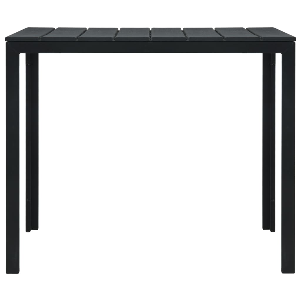 47882 vidaXL Coffee Table Black 78x78x74 cm HDPE Wood Look