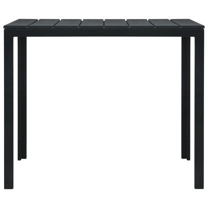 47882 vidaXL Coffee Table Black 78x78x74 cm HDPE Wood Look