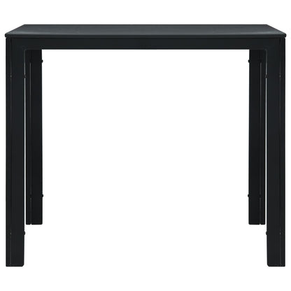 47882 vidaXL Coffee Table Black 78x78x74 cm HDPE Wood Look