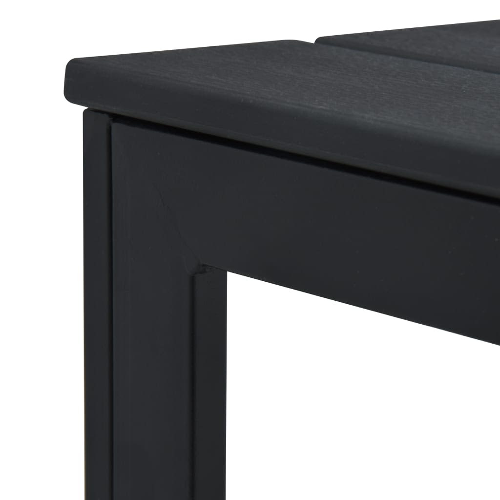 47882 vidaXL Coffee Table Black 78x78x74 cm HDPE Wood Look