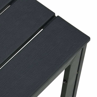 vidaXL Coffee Table Black 78x78x74 cm HDPE Wood Look