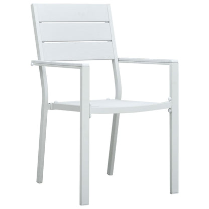 vidaXL Garden Chair | Set of 4 | White | HDPE and steel | Standard | Durable