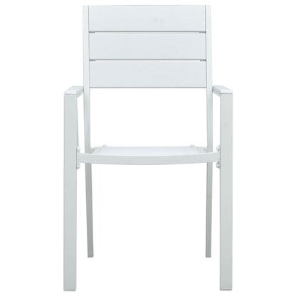 vidaXL Garden Chair | Set of 4 | White | HDPE and steel | Standard | Durable