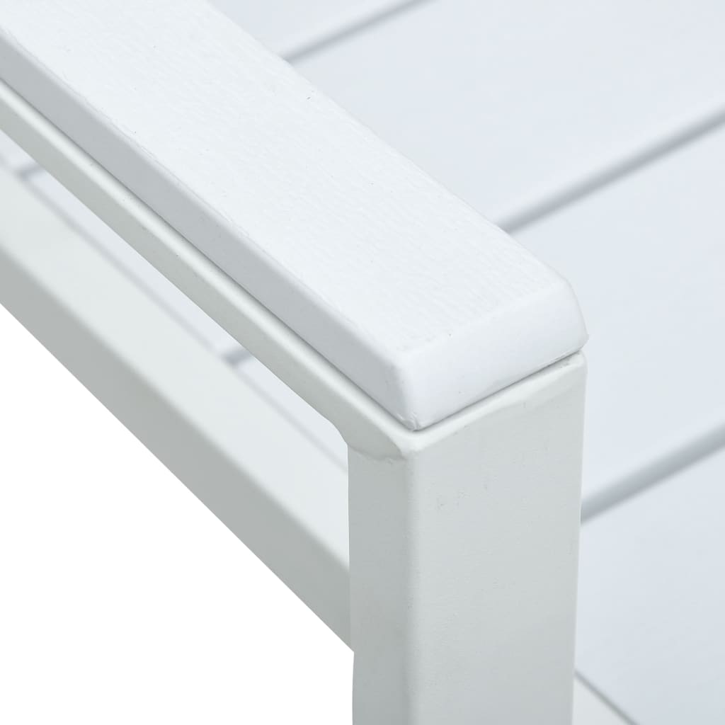 vidaXL Garden Chair | Set of 4 | White | HDPE and steel | Standard | Durable