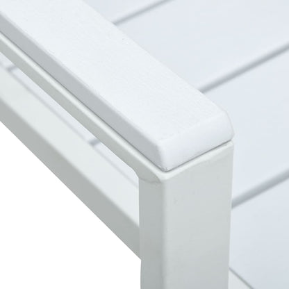 vidaXL Garden Chair | Set of 4 | White | HDPE and steel | Standard | Durable