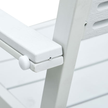 vidaXL Garden Chair | Set of 4 | White | HDPE and steel | Standard | Durable