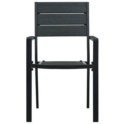 vidaXL Garden Chair | Set of 2 | Black | HDPE | Standard | Durable