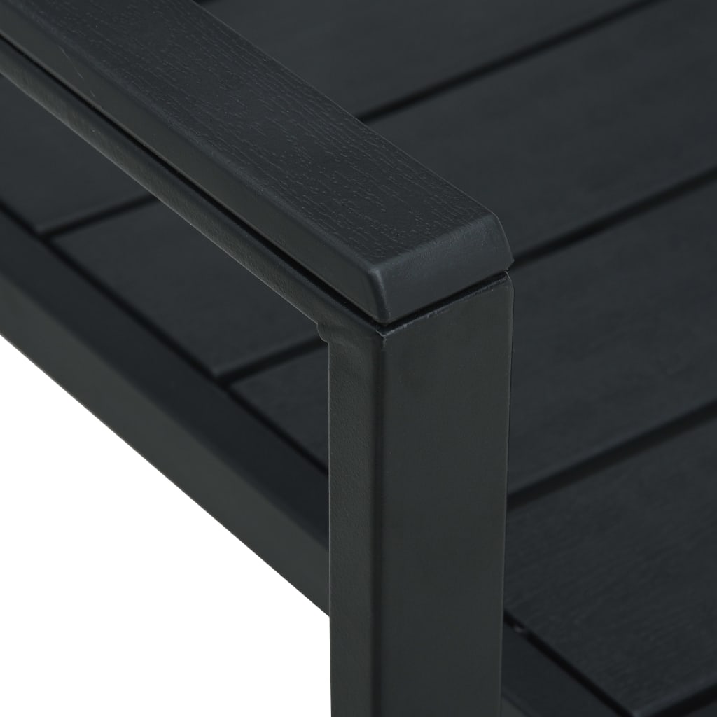 vidaXL Garden Chair | Set of 2 | Black | HDPE | Standard | Durable