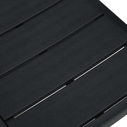 vidaXL Garden Chairs 4 pcs Black HDPE Wood Look