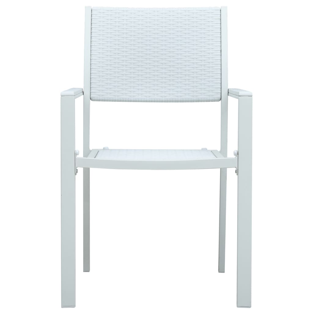 vidaXL Garden Chair | Set of 4 | White | Plastic | Standard | Light Weight