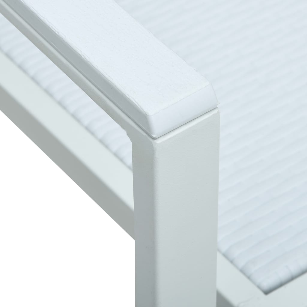 vidaXL Garden Chair | Set of 4 | White | Plastic | Standard | Light Weight