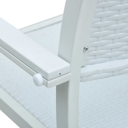 vidaXL Garden Chair | Set of 4 | White | Plastic | Standard | Light Weight